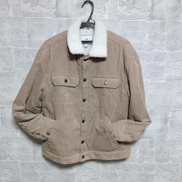 H&M 베이지 보아 옷깃 자켓