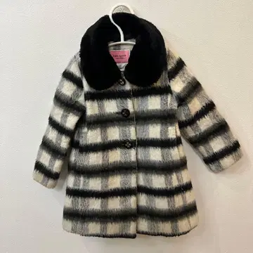 케이트 스페이드 체크 무늬 코트 100 사이즈