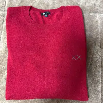 카우스 캐시미어 스웨터 레드