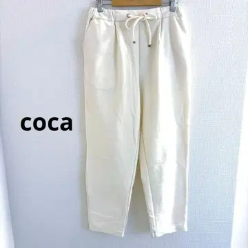 coca 맨투맨 팬츠 화이트 속기모