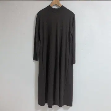 ATON 브라운 롱 니트 원피스