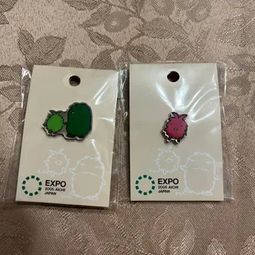 EXPO 2005 캐릭터 핀 배지 2개 세트