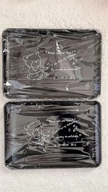 레트로 블랙 베어 트레이 2개