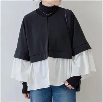 미사용급 비어즐리 콤비 플레어 블루종