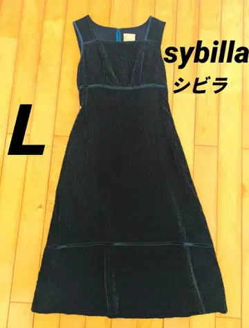 시빌라 sybilla 원피스 벨로아 네이비 L 사이즈