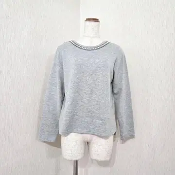 ARCHIVES 펄 비쥬 넥 긴팔 풀오버 그레이 계열 깔끔