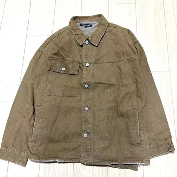정글 스톰 카키 버튼 부착 자켓