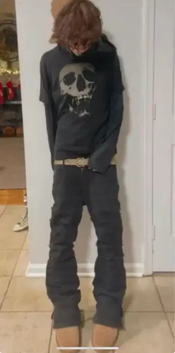 블랙 데님 y2k sk8 다크 의류