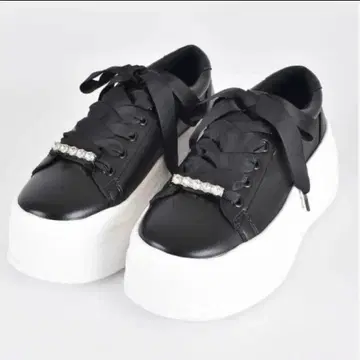 evelyn 비쥬 라인 스니커즈 통굽 신발 L