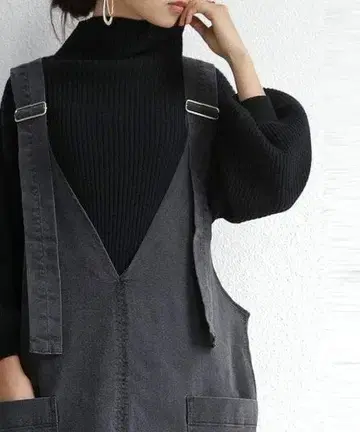 [ 안티카 ] 쉽게 멋스러워지는 [ 블랙 데님 살로펫 ] [ 안티카 ]