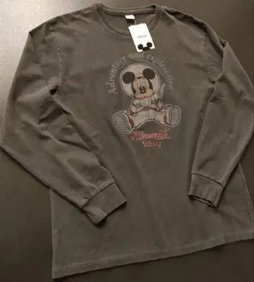 미키마우스 긴팔 티셔츠 M 사이즈 다크 그레이