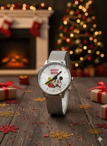 미키마우스 메쉬 밴딩 시계