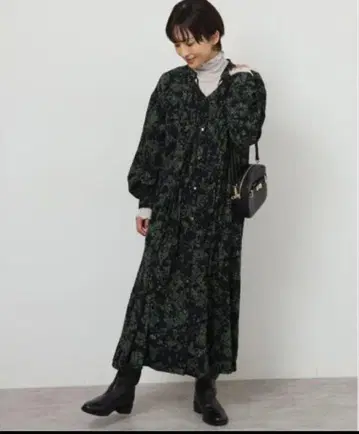 [컨디션 최상] 저널 스탠다드 리룸 지오 플라워 프린트 턱 원피스