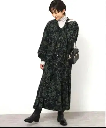 [컨디션 최상] 저널 스탠다드 리룸 지오 플라워 프린트 턱 원피스