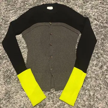 하기와라 모모코 새상품급 OMMO 오엠엠오 컬러 블록 도킹 니트 ommo