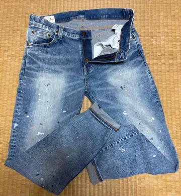 BIG JOHN 빅존 청바지 데님 페인트 데미지 가공