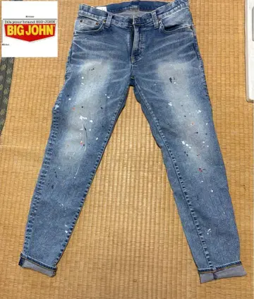 BIG JOHN 빅존 청바지 데님 페인트 데미지 가공