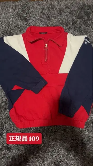 컬러 블록 하프 지퍼 트레이닝복