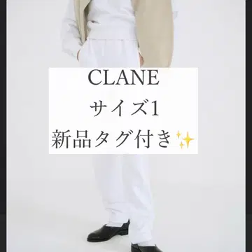 [택 포함 새상품] CLANE 커브 라인 스웨트 팬츠 화이트 사이즈 1