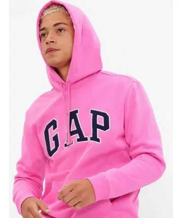 GAP 후드 부착 후드티 핑크