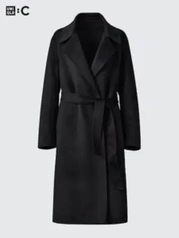 유니클로 c 더블 페이스 랩 코트