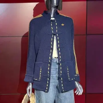 아디다스 차이나복 트랙 저지 니트 가디건