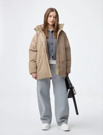 웜 패디드 스티치리스 코트 gu