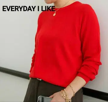 Deuxieme Classe 크루넥 풀오버 레드