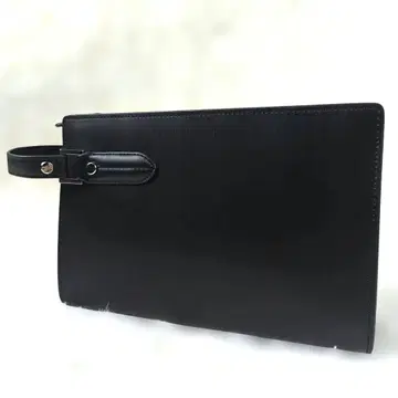 미사용급 컨디션 최상 돈테포나 세컨드 백 바이닐 가죽 소가죽 블랙