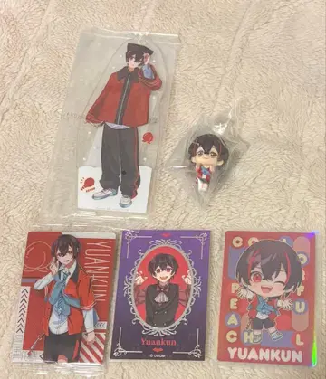 컬러풀 피치 유안 군 아크릴 스탠드, 피규어, 카드