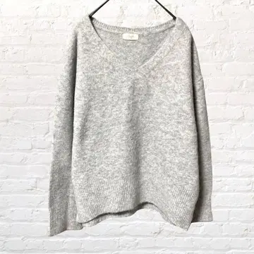 12522 세포 Cepo V넥 니트 스웨터 그레이 M 세탁 가능