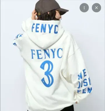 니코앤드 피쉬에디 속기모 후드티 백 프린트