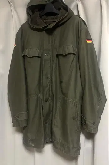 밀리터리 자켓/독일군/코튼/카키 80s 라이너 포함