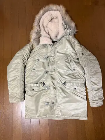 ALPHA INDUSTRIES 플리스 라이닝 자켓 S 베이지