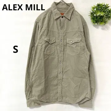 알렉스밀 셔츠 긴팔 캐주얼 카키 S 웨스턴 가슴 포켓