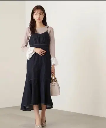 프로포션 바디 드레싱 비트 데님 점프 스커트