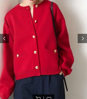 골드 버튼 니트 가디건 [한정판 전개]