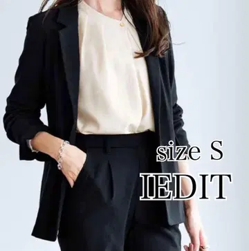 IEDIT 펠리시모 워셔블 스트레치 자켓 속기모 블랙
