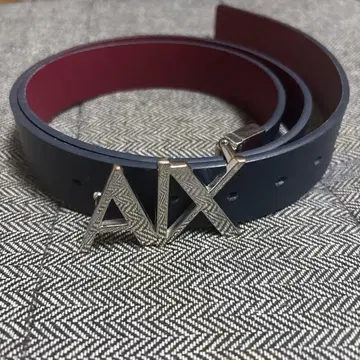 AX 네이비 로고 버클 벨트 아르마니