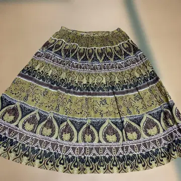 플레어 스커트 올리브 그린 사이즈 67