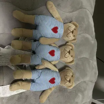 곰 봉제 인형 3개 세트