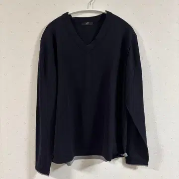 23구 남성용 울 V넥 스웨터 네이비