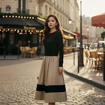 도킹 원피스 출퇴근 오피스 데이트 롱 깔끔한 성인 Z