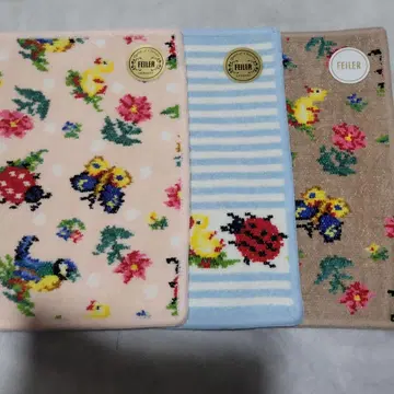 페일러 하이디 도트 파울리 손수건 3개 세트 미사용 새상품