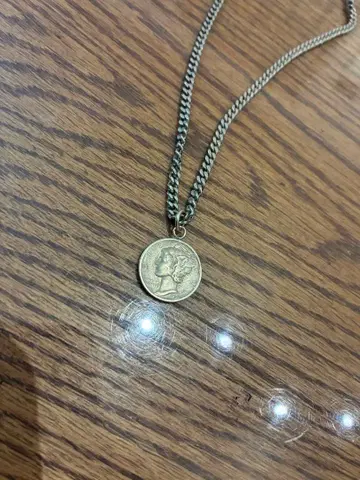 코인형 펜던트 목걸이 실버925