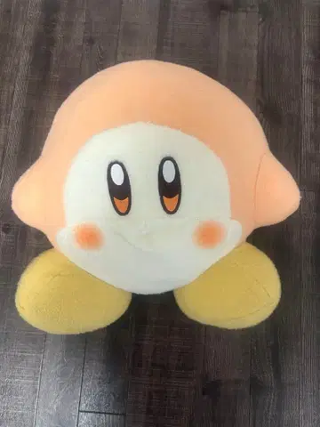 커비 봉제 인형 오렌지 컬러