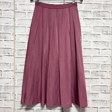 PLST 플라스테 플레어 스커트 롱 스커트 핑크 S