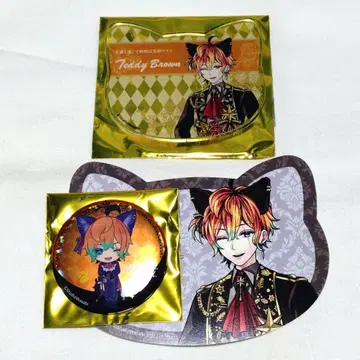 악마고양이 난자타운 구매 특전 코스터 캔뱃지 테디 세트