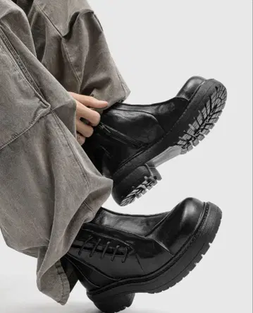 stake의 통굽 부츠 Zombie Boots +8cm 블랙