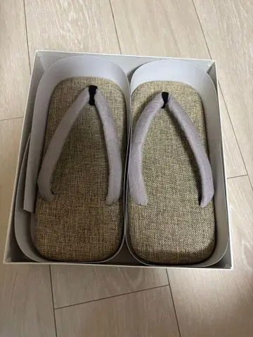 [ 새상품급 ] 남자 조리 일본 정통의상 소품 화이트 하나오 일본 나막신